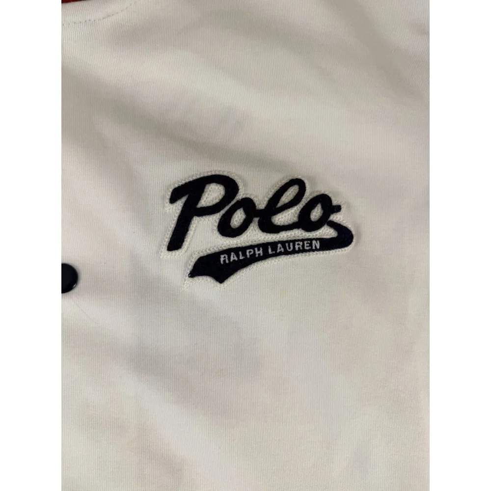 Polo Ralph Lauren Polo Bears 67 Baseball Jacket Mens Large White/Blue/Red - Picture 6 of 12